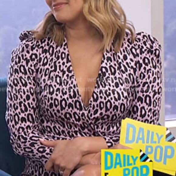 Maje Ripanta Leopard Print Dress Size 34 - Picture 4 of 7